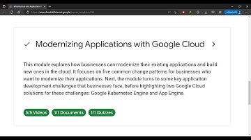 Modernizing Applications with Google Cloud Module 2 - Quiz Answers #googlecloud