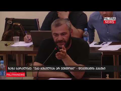 ზაზა სარალიძე: ეკა ბესელიას არ ვენდობი - დეპუტატის პასუხი