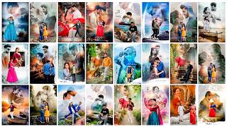 70 Double exposure couple 12x18 album design PSD 2026 free download /  Double Exposure Wedding PSD screenshot 3