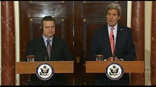 Secretary Kerry Delivers Remarks With Serbian Foreign Minister Dacic