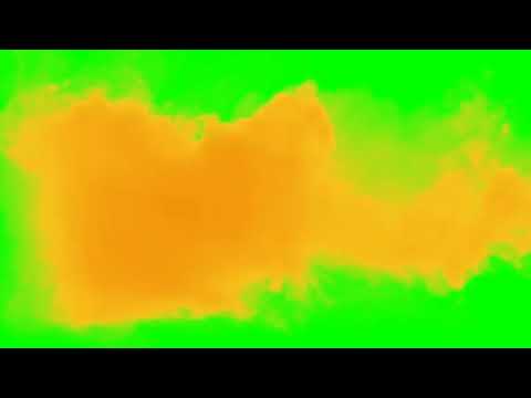 Green screen video of yellow colour smoke effect