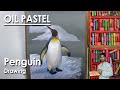 How to Draw Realistic Penguin in Oil Pastel | step by step Coloring