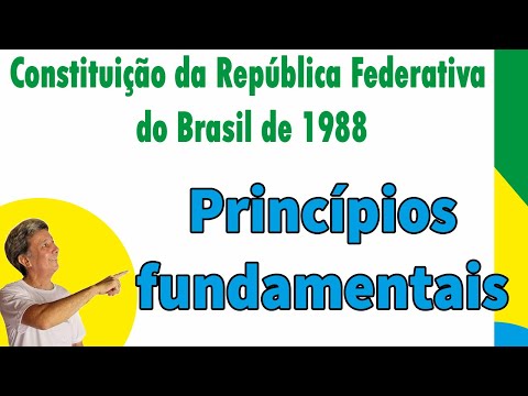 Princípios fundamentais da Constituição da República Federativa do Brasil de 1988