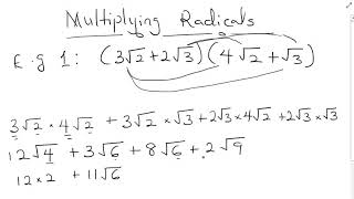 Math Tutorial - Multiplying Radicals