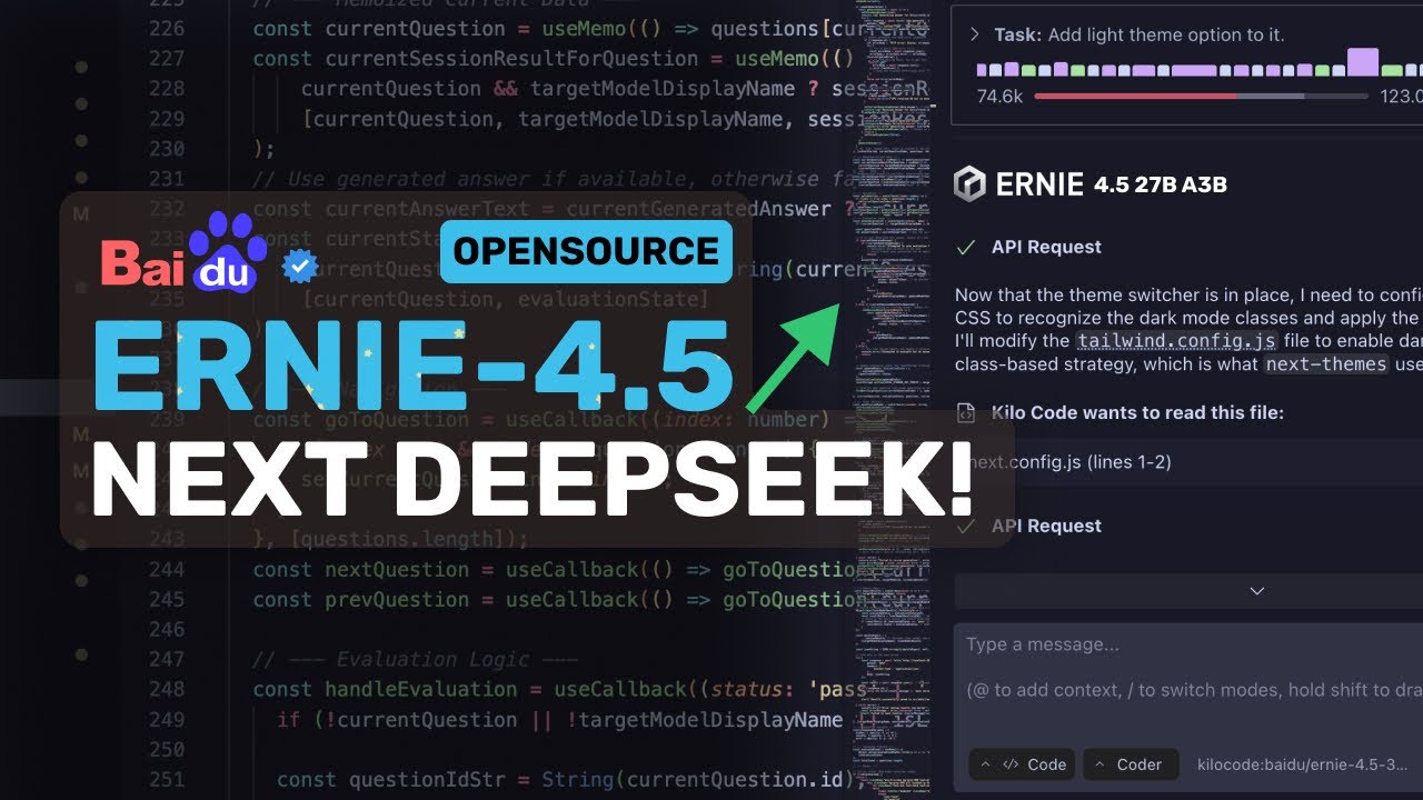 Ernie 4.5 (400B, 27B) + Roo,Cline,Kilo + Free APIs: This is a GREAT OPEN CODING LLM, right now!