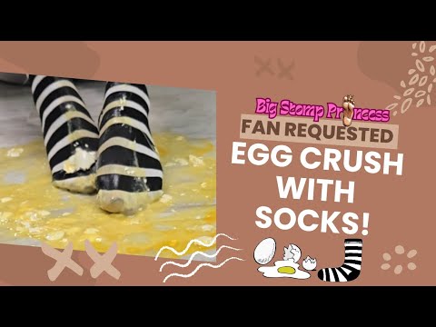 FAN REQUESTED: Egg Crush With Socks! 🥚🧦 #giantessfeet #crush #eggcrush