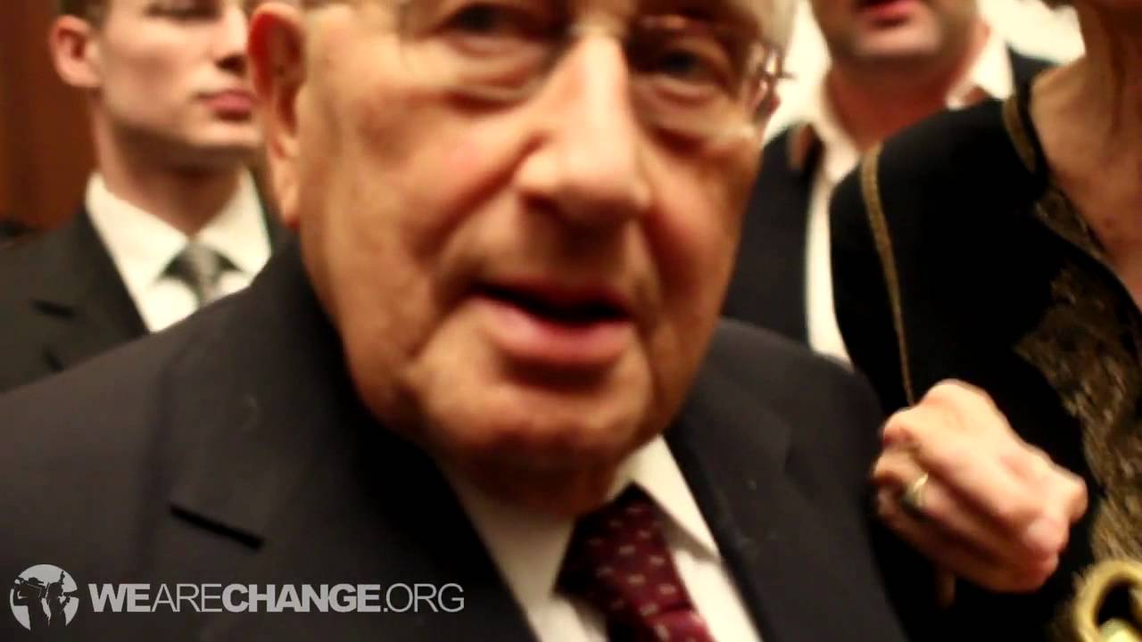 War Criminal Henry Kissinger confronted on Bilderberg and Mass Murder