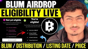 Blum Airdrop Eligibility Checker | Blum Airdrop Claim |  Blum Not Eligible Problem Solution