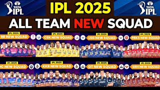 IPL 2025 - All Team Squad | IPL Team 2025 Players List | CSK, MI, RCB, KKR, GT, SRH Squad IPL 2025