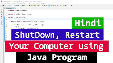 Java Program to Shutdown Restart and Logoff your Windows Computer ( Hindi )
