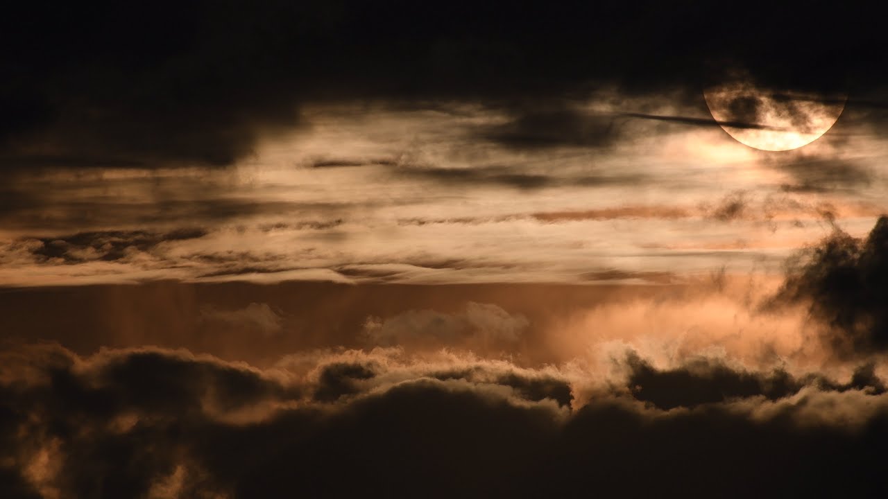 Clouds formations in the evening over Falkensee in Brandenburg and ...