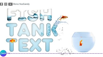 Tutorial How To Make Fish Tank Text Effect With Golden Fish In Canva