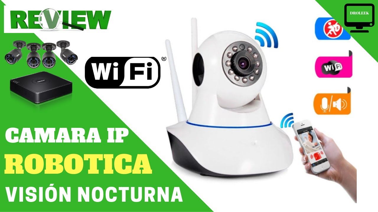 Camara IP Robotica Seguridad 3 Antenas 1080p WIFI Vision Nocturna | Oechsle