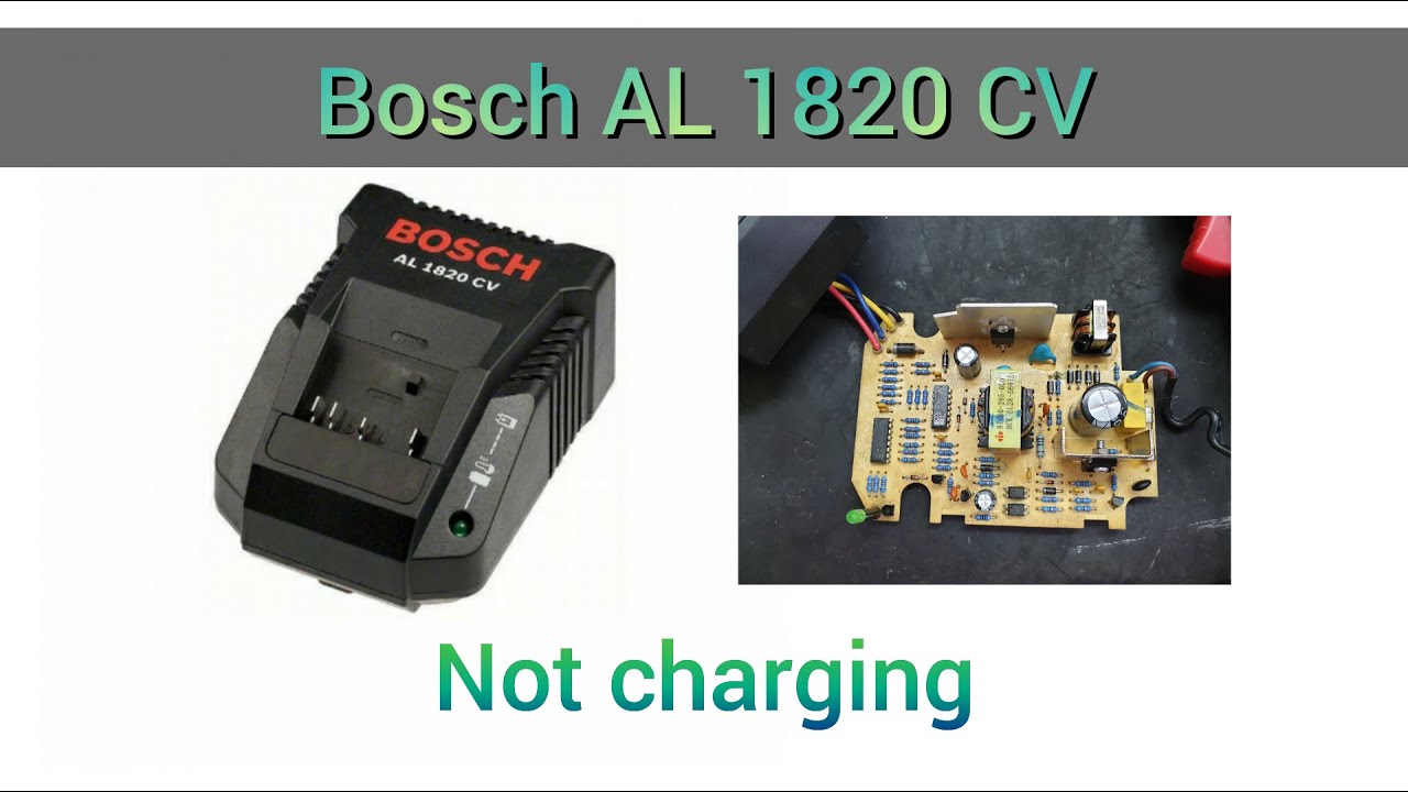 Repair Charger Bosch AL 1820 CV, water damage - YouTube