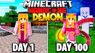 I Survived 100 Days as a DEMON in HARDCORE MINECRAFT!