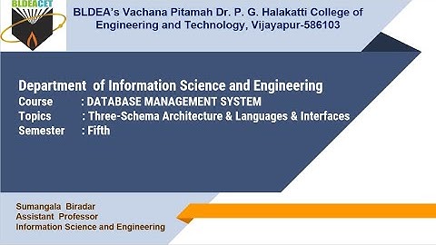 18CS53 MODULE 1 THREE SCHEMA ARCHITECTURE LANGUAGES INTERFACES