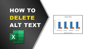 How to Delete Alt Text in Excel chart | Remove alt text in Excel