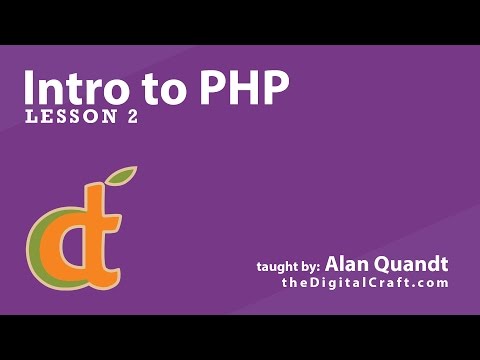 Intro to PHP - Lesson 2 |  Working with Arrays