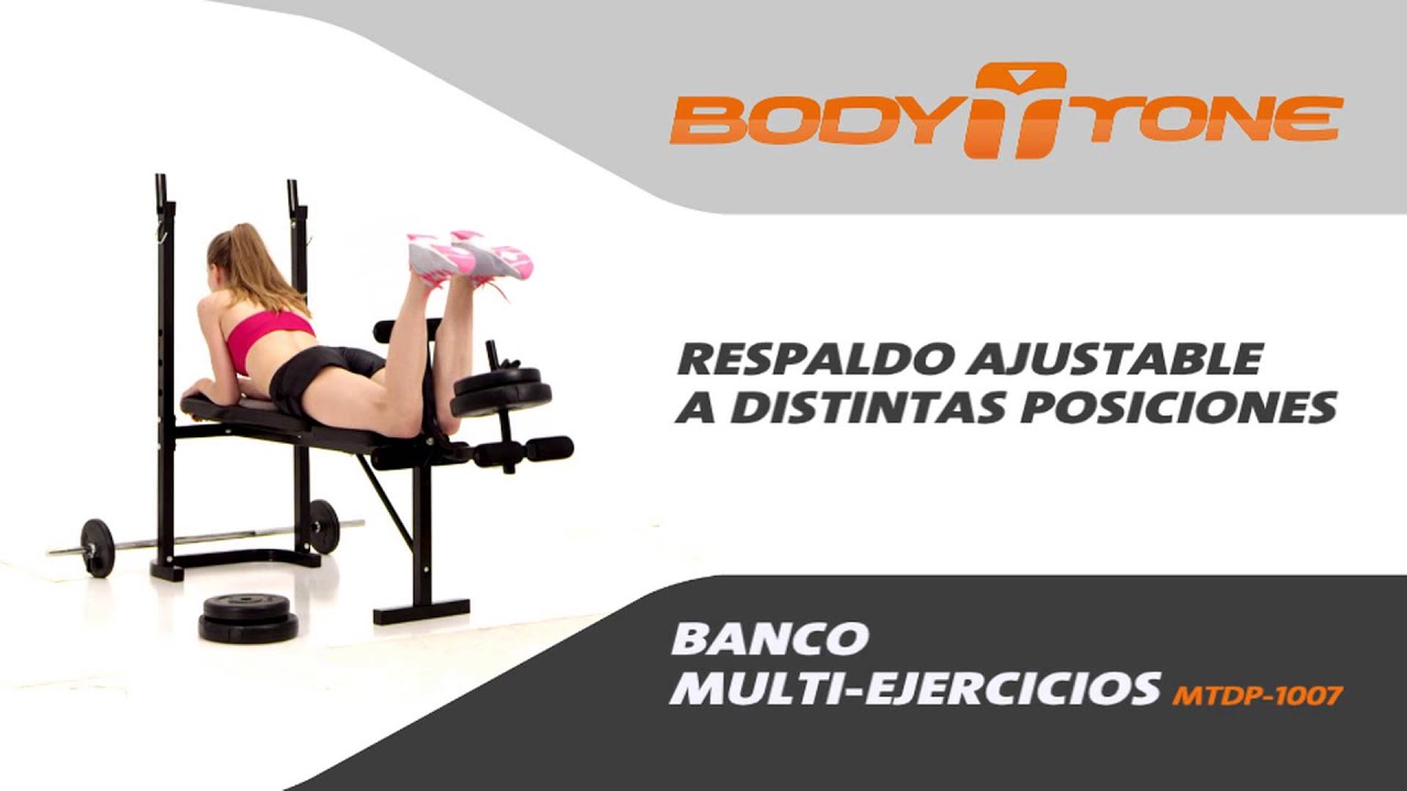 Banca para Ejercicio con Respaldo y Asiento Athletic Works MTDP-1007P-1