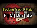 Rock Pop Backing Track F Major | 70 BPM | Guitar Backing Track