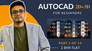[ COMPLETE ] APARTMENT FLOOR PLAN IN AutoCAD 2D | 2BHK FLAT PLANING