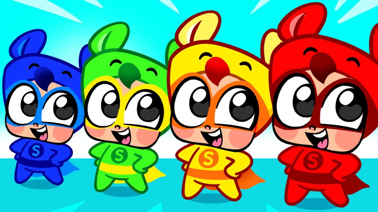 We Are Rainbow Superhero Team 🌈 We Will Save The Day 🦸🏻🦹🏼‍♀️ Funny Cartoons for Kids