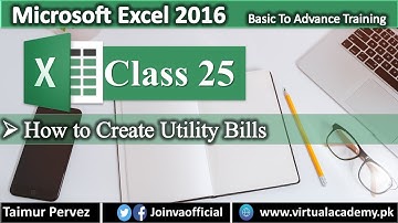 How to Create Utility Bills in Microsoft Excel. 25