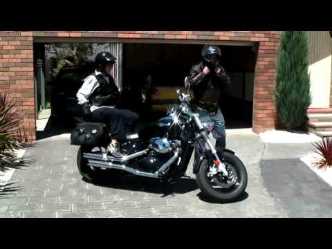 Mum for a spin on my Boulevard with Vance & Hines ...