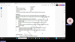 Financial Accounting- Control Account and Reconciliation 
