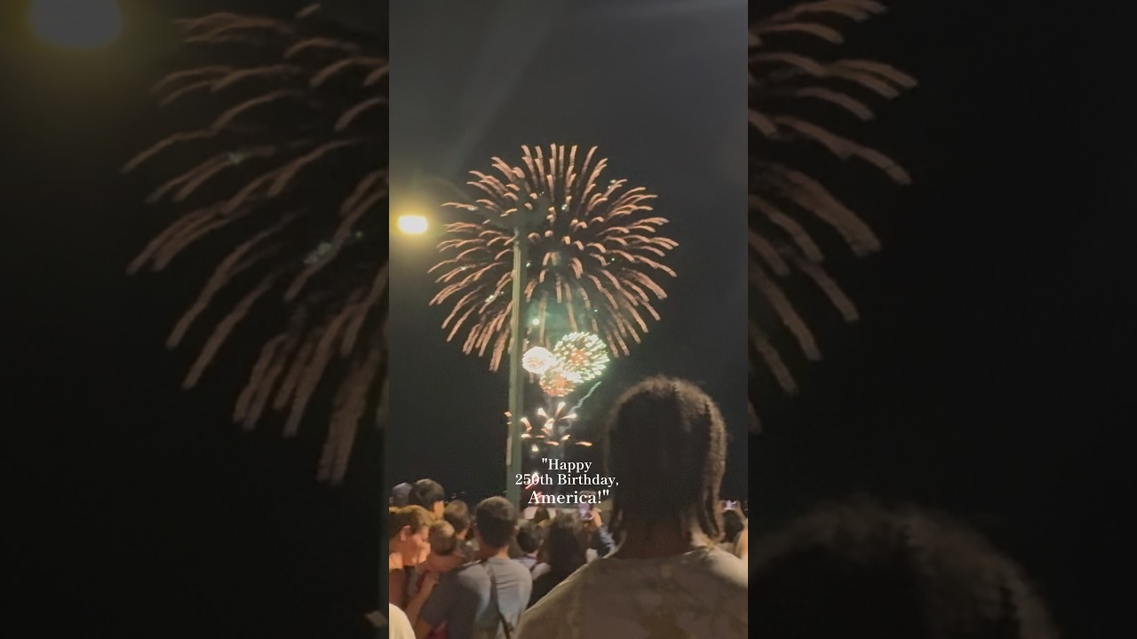 孫と花火を観にワイキキビーチへ/孫と暮らすハワイで、アメリカの独立