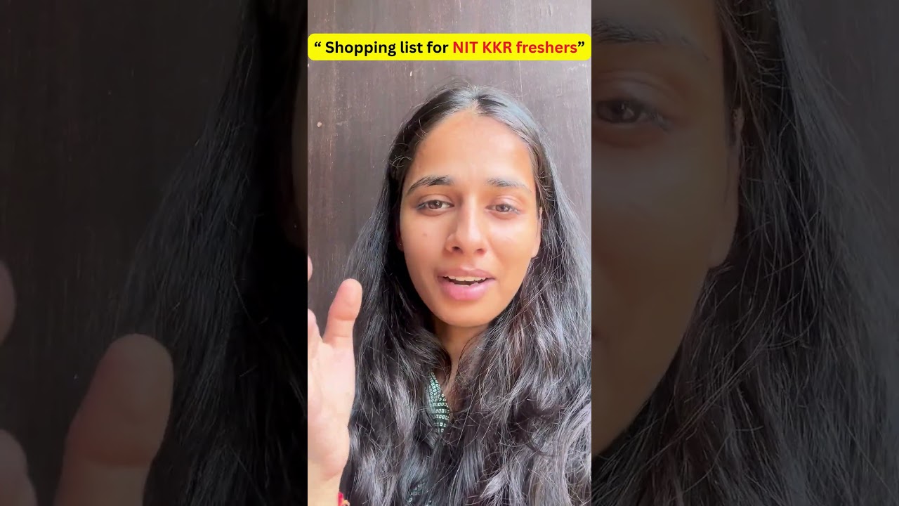 “ Shopping list for NIT KKR freshers” 