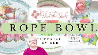 New Rope Bowl Tutorial By Reb - (Upgraded from Macrame) | RebsFabStash