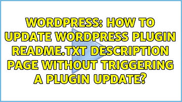 How to update WordPress plugin readme.txt description page without triggering a plugin update?