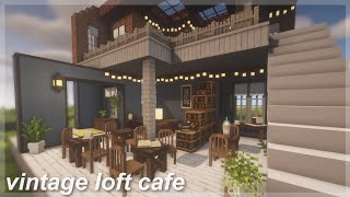 [Minecraft] Vintage loft cafe ☕️🍃 | aesthetic speedbuild | CIT Resource Packs