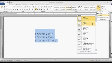 Word 2007-2010: How to use the Heading Themes in Word
