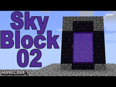 Minecraft Skyblock 02 火打石なしでネザーゲート着火する伝統芸 Youtube