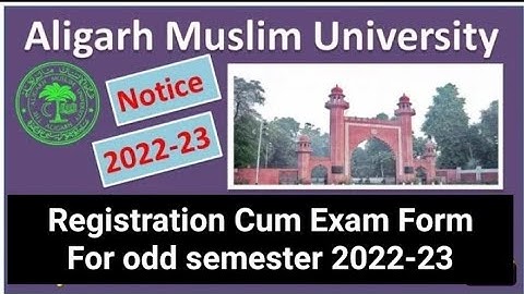 Amu semester registration cum exam form Odd semester exam registration Amu UG PG semester exam #Amu