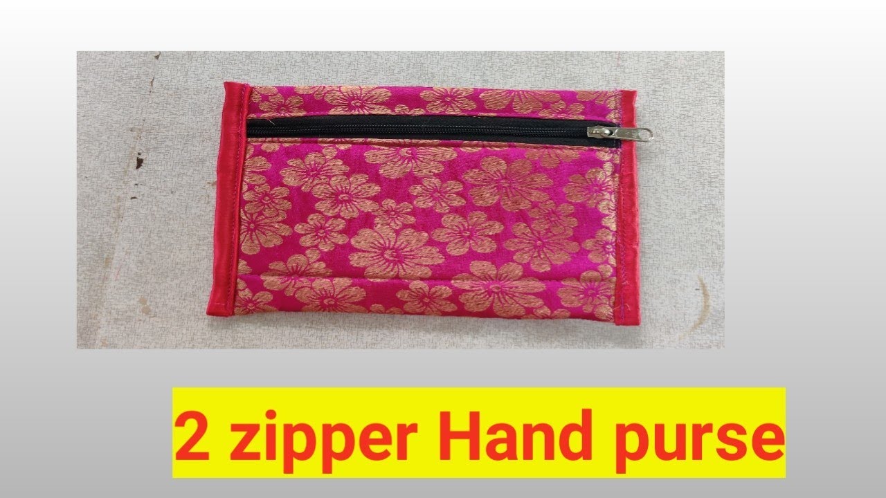 How to make the 2 zipper hand purse/mobile purse/using unused waste