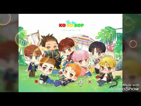 TheWarEXO EXO KOKOBOP xiumin suho baekhyun chen chanyeol DO kai  sehun  Chibi Exo Dễ thương