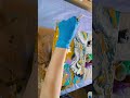 Golden Tides of Serenity | Purple, Turquoise & Navy Fluid Flow Painting