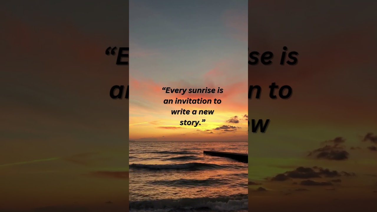 ✨ Day 1 Quote: Every Sunrise is a New Beginning 🌅 | Daily Motivation