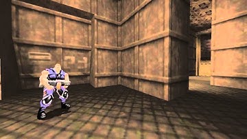 Quake 2 Rocket Arena - intricate steps between [isb] vs Clan MfH - ra2map1 - squint POV