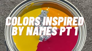 Mixing Paint Colors Inspired by Names Part 1: Sparkle #shorts screenshot 2