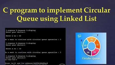 C program to implement Circular Queue Using Linked list #c