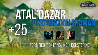 +25 Atal'Dazar | Restoration Shaman POV M+ Dragonflight Season 3 Mythic Plus 10.2