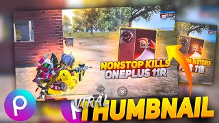 make this viral thumbnail in PicsArt 🔥 bgmi montage thumbnail tutorial