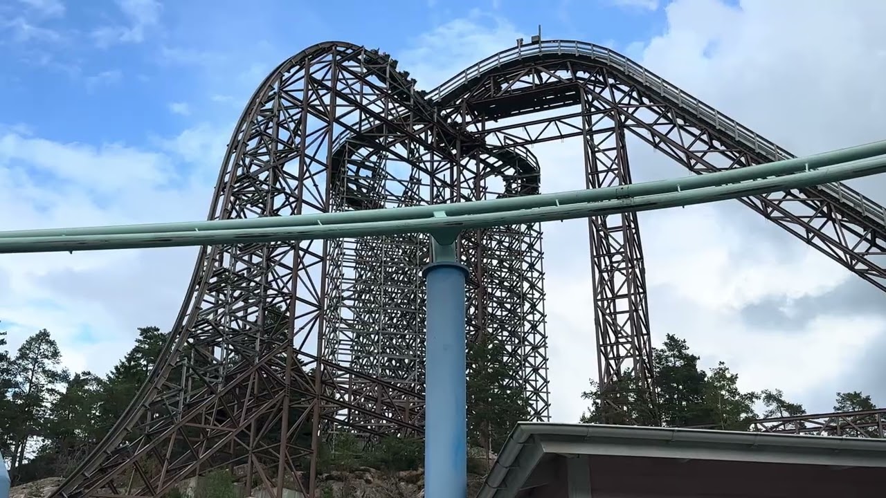Wildfire @kolmarden - Europe's biggest wooden roller coaster (56meters tall, fastest at 115km/hr)