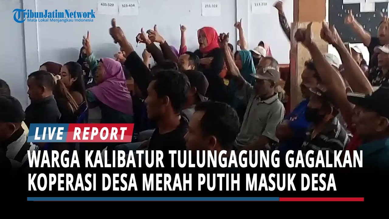 Warga Kalibatur Tulungagung Menggagalkan Lapangan Desa Dijadikan Gerai Koperasi Desa Merah Putih