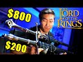 200 vs 800 lord of the rings swords  battle ready or fake