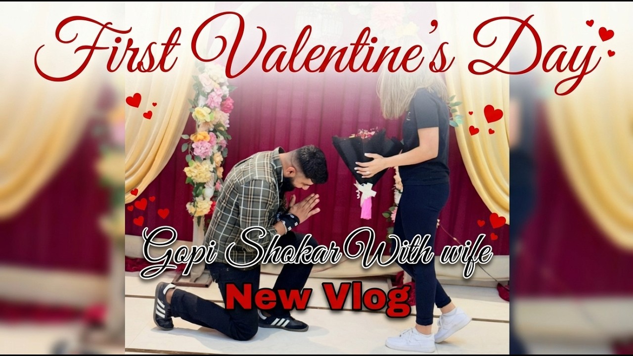 First Valentine's Day Gopi Shokar Mani Shokar in England funny moment 😂😂 With Wife